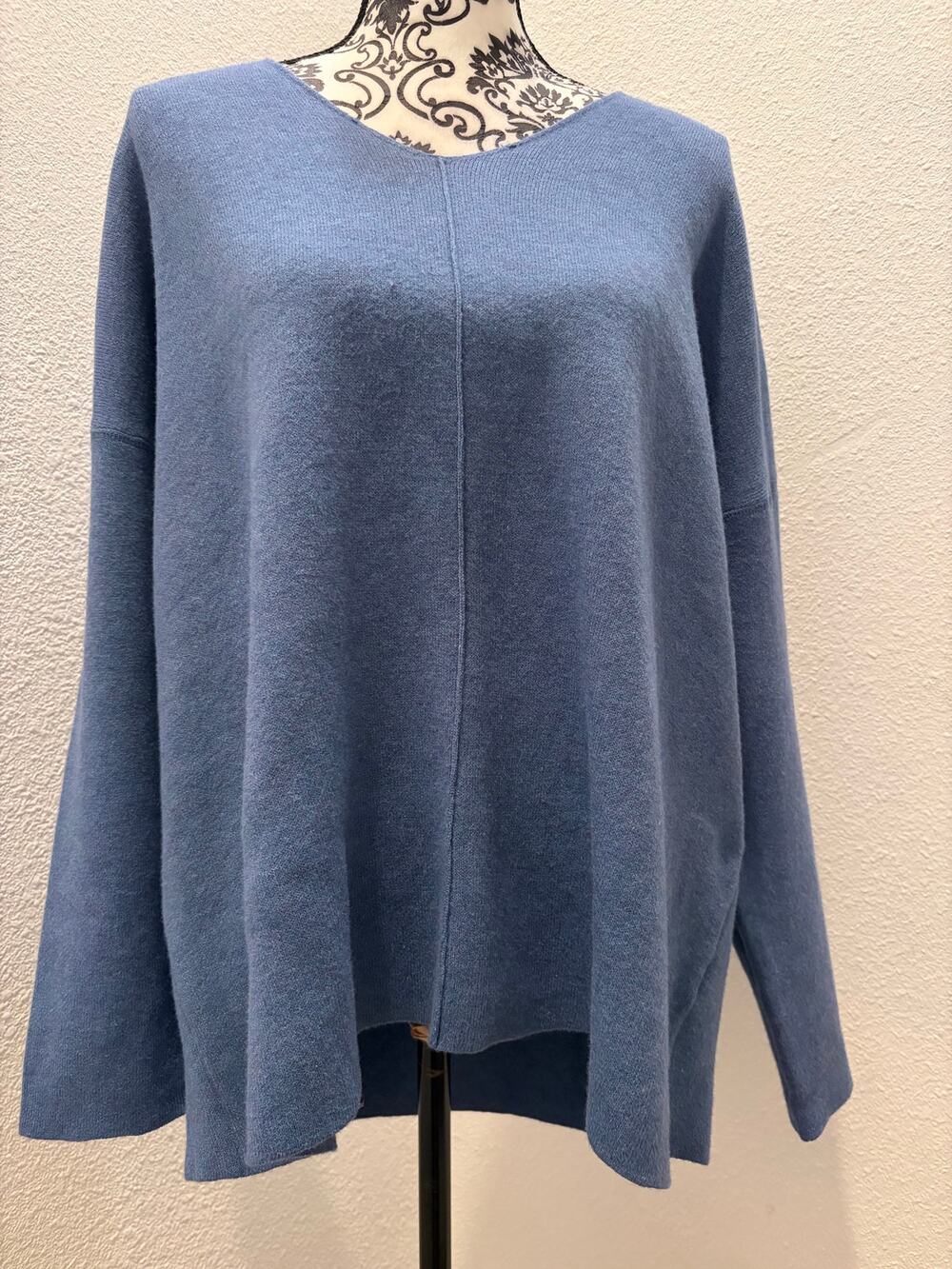 J.Jill Blue Oversized Dolman Sweater Women’s XL NWT Boxy V Neck